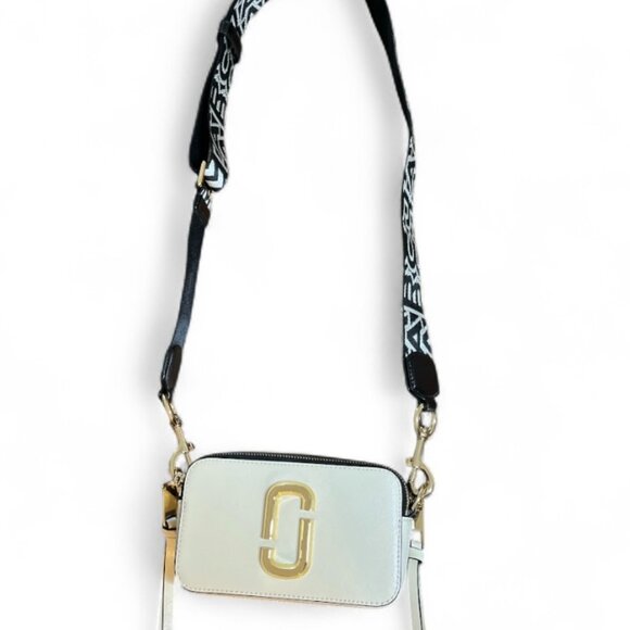 Marc Jacobs The Snapshot Cloud White Multi Leather Crossbody Camera Bag - Picture 2 of 10